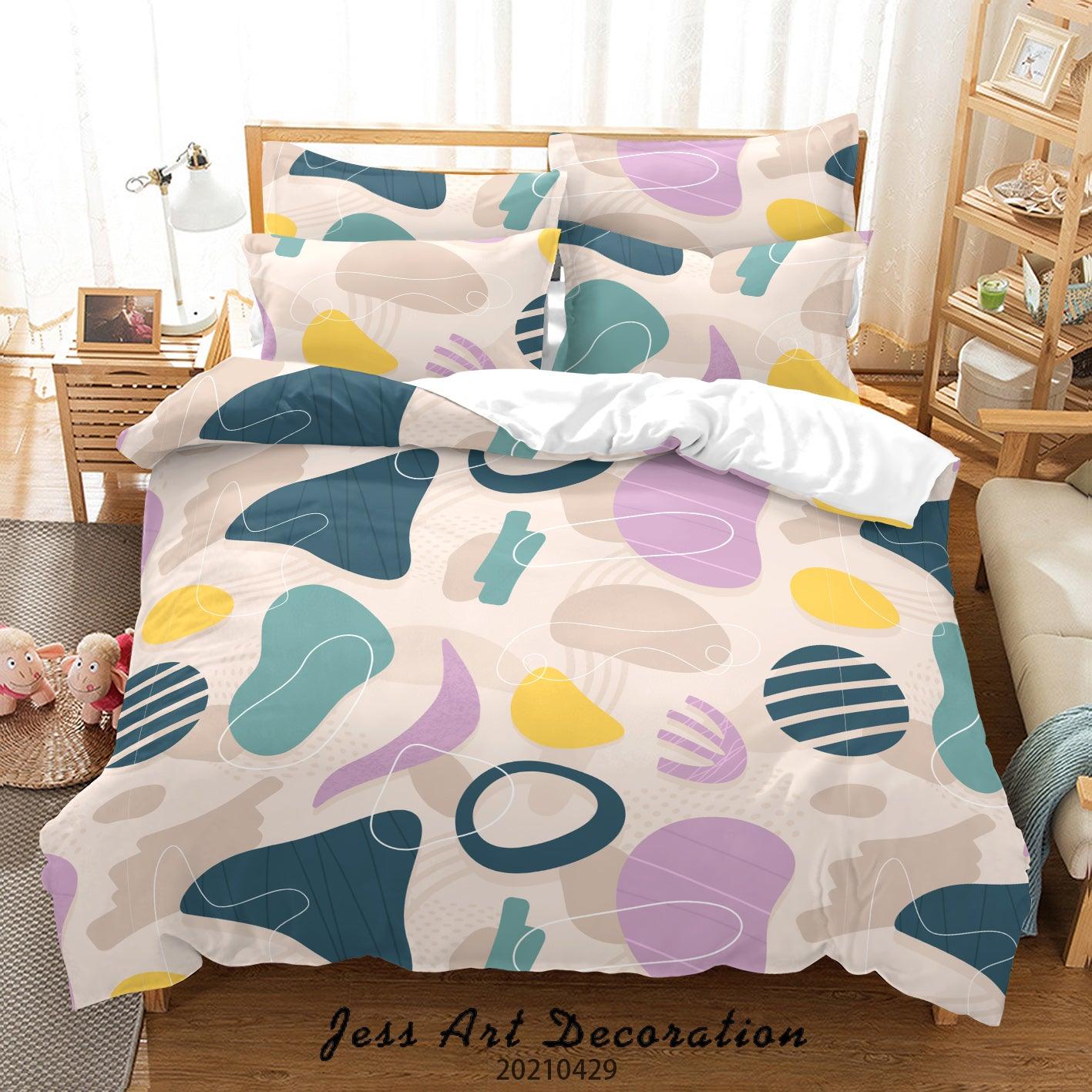 3D Abstract Color Pattern Quilt Cover Set Bedding Set Duvet Cover Pillowcases 31- Jess Art Decoration