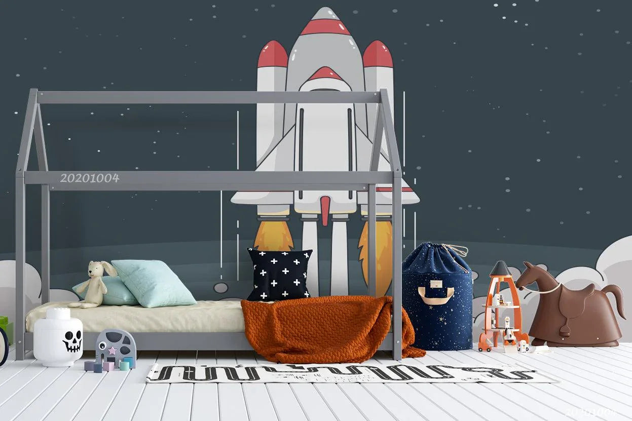 3D Cartoon Planet Astronaut Wall Mural Wallpaper WJ 3442- Jess Art Decoration