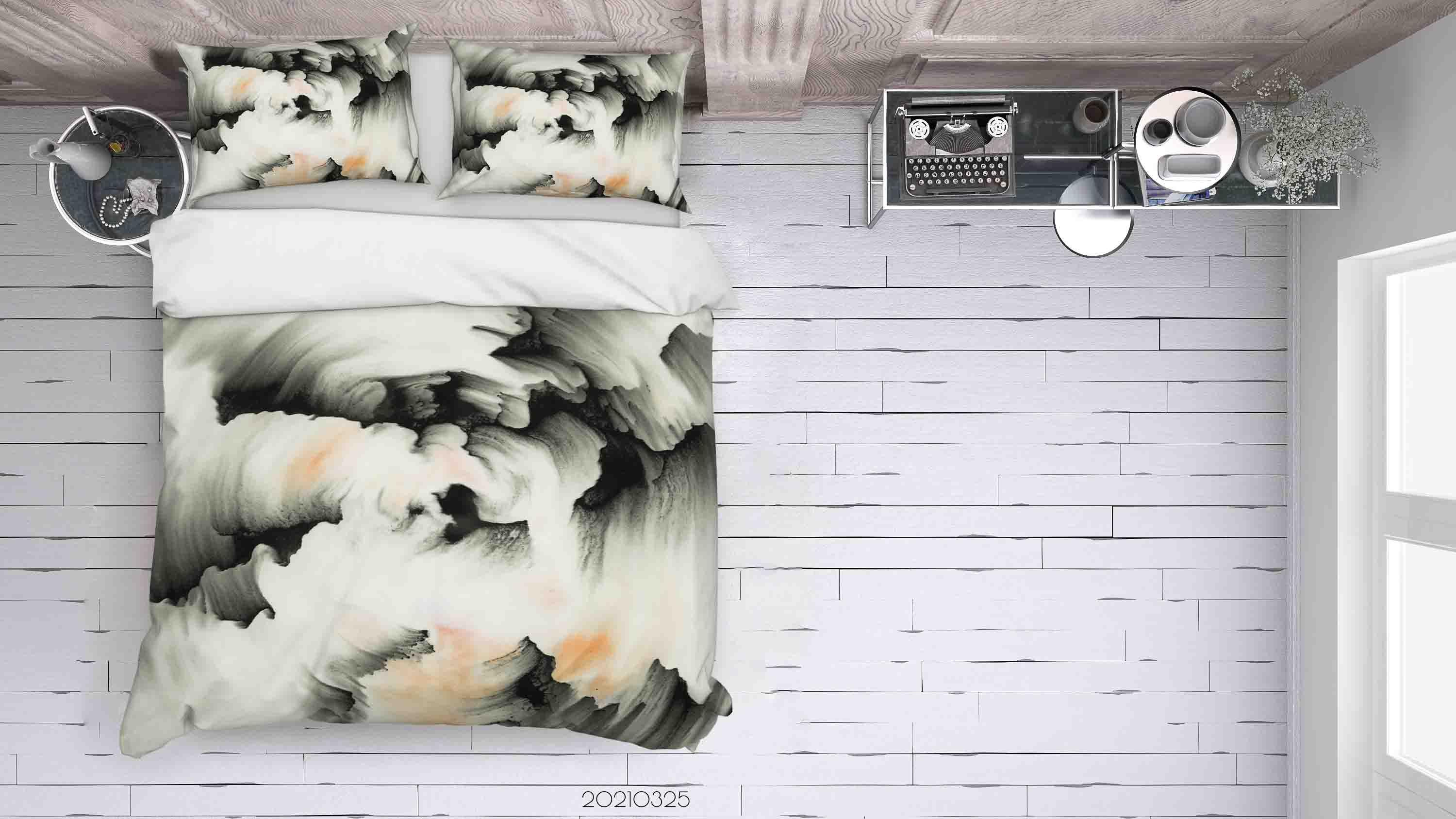 3D Abstract Ink Pattern Quilt Cover Set Bedding Set Duvet Cover Pillowcases 220- Jess Art Decoration