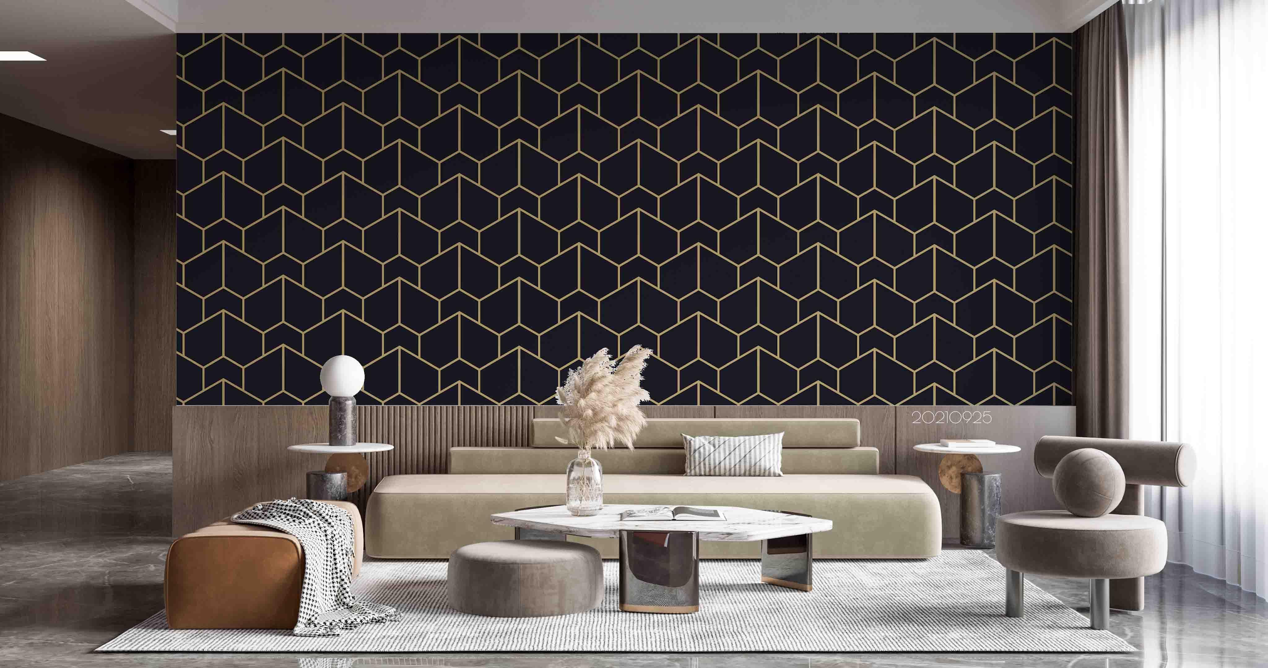 3D Art Geometric Decoration Wall Mural Wallpaper LQH 232- Jess Art Decoration