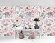 3D Pink Flowers Pattern Wall Mural Wallpaper WJ 1309- Jess Art Decoration