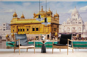 3D Golden Temple Architecture Wall Mural Wallpaper LXL 811- Jess Art Decoration