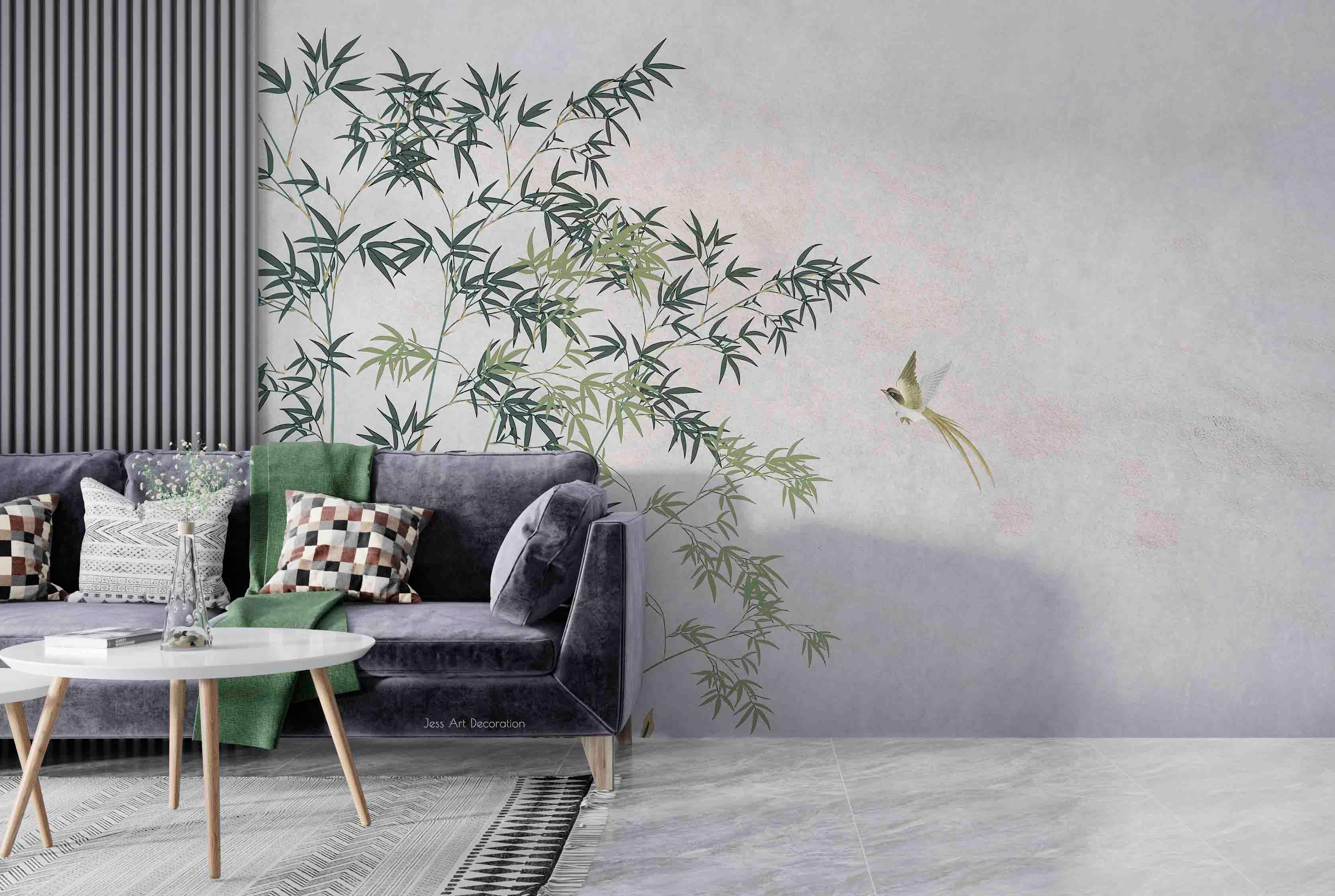 3D Chinese Bamboo Bird Wall Mural Wallpaper sww 192- Jess Art Decoration