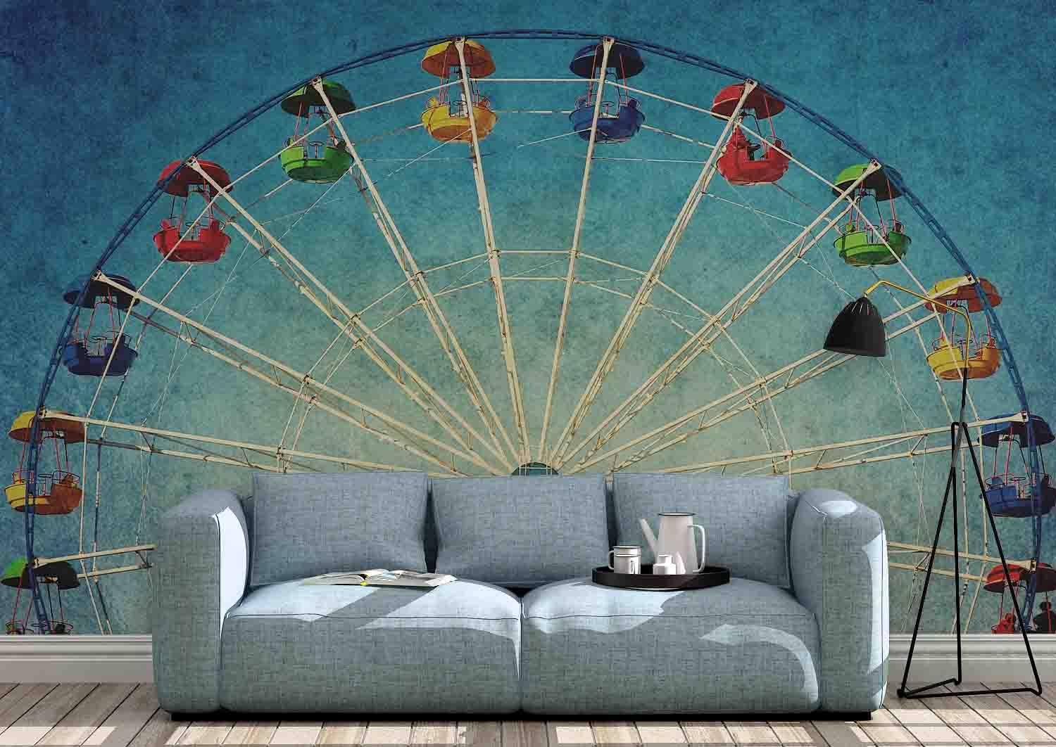 3D Ferris Wheel Wall Mural Wallpaper 138- Jess Art Decoration