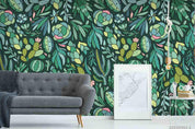 3D Leaves Floral Seamless  Wall Mural Wallpaper sww 80- Jess Art Decoration
