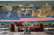 3D Dodger Stadium Los Angeles USA Wall Mural Wallpaper GD 1515- Jess Art Decoration