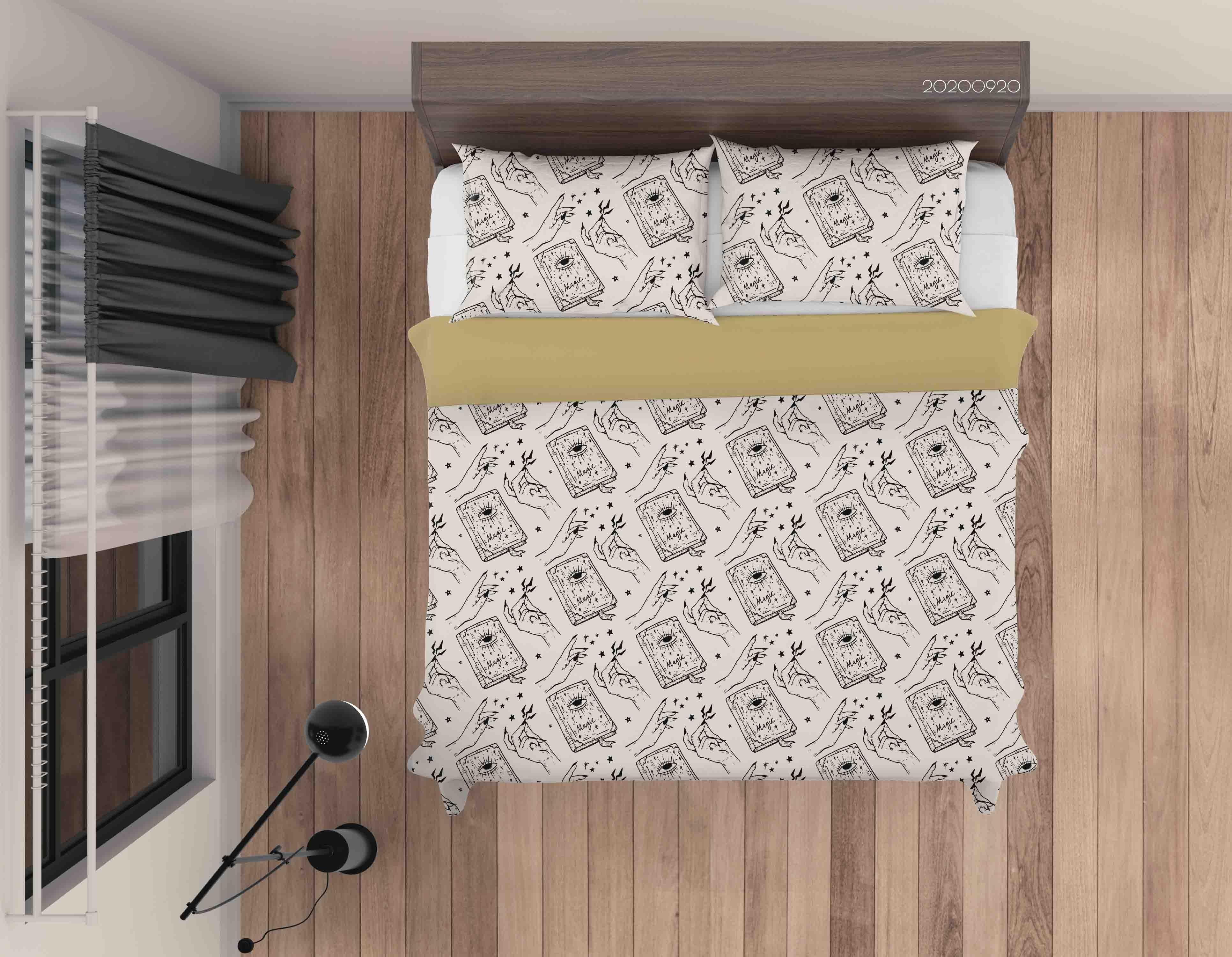 3D Hand Drawn Halloween Pattern Collection Quilt Cover Set Bedding Set Duvet Cover Pillowcases WJ 9181- Jess Art Decoration