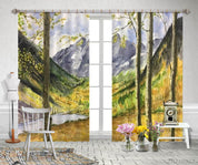 3D Landscape Oil Painting Curtains and Drapes LQH 126- Jess Art Decoration