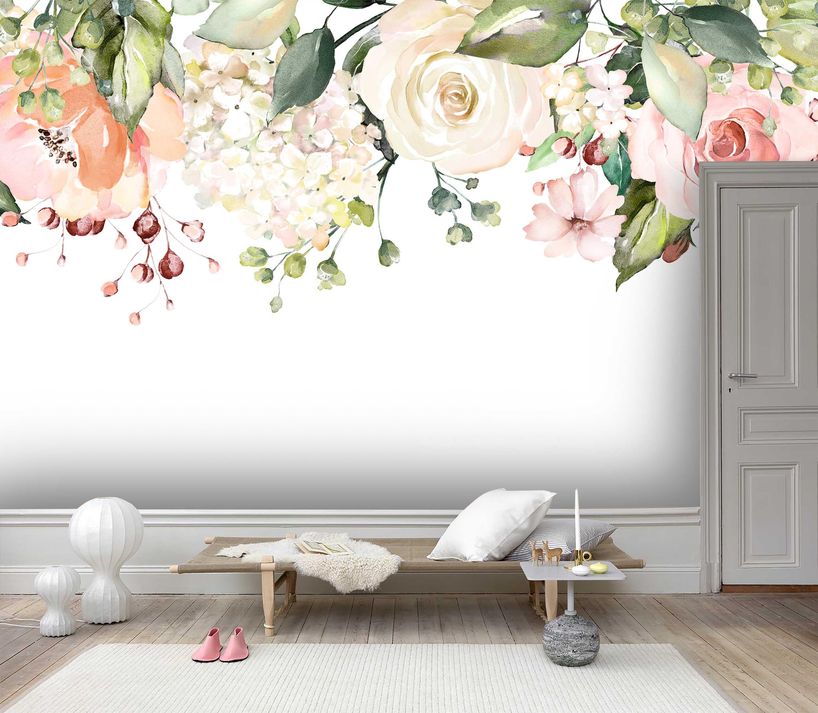 3D Colored Flowers  Wall Mural Wallpaper 41- Jess Art Decoration