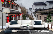 3D Chinese Architecture Landscape Wall Mural Wallpaper LQH 510- Jess Art Decoration