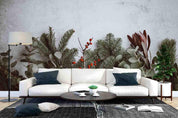 3D Christmas Green Plant Still Life Wall Mural Wallpaper 3816- Jess Art Decoration