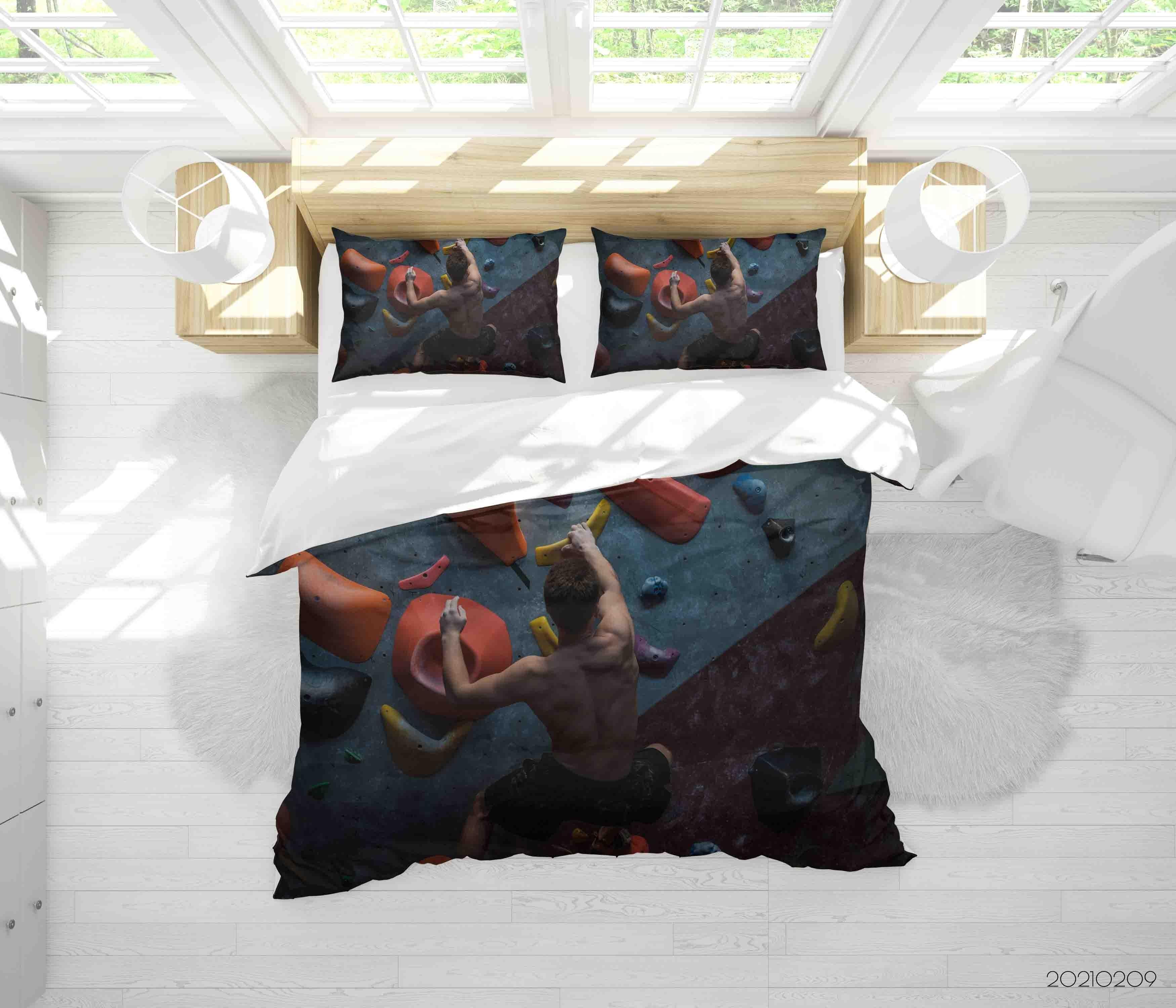 3D Sports Rock Climbing Quilt Cover Set Bedding Set Duvet Cover Pillowcases 9- Jess Art Decoration