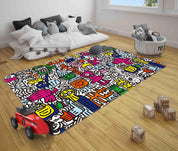 3D Abstract Color Monster Graffiti Non-Slip Rug Mat 29- Jess Art Decoration