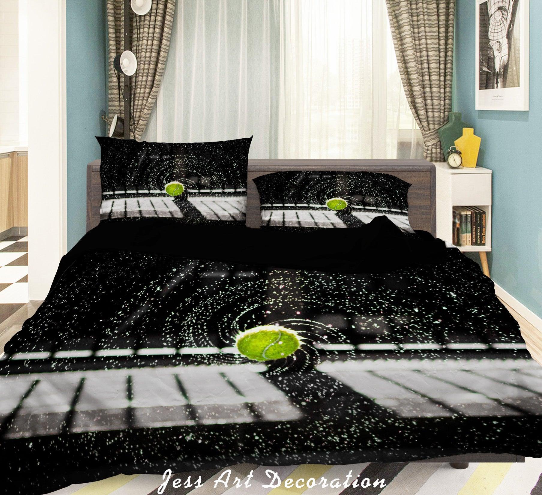 3D Abstract Tennis Quilt Cover Set Bedding Set Duvet Cover Pillowcases A122 LQH- Jess Art Decoration