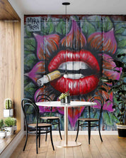 Abstract Artistic Graffiti Wallpaper urban graffiti wall mural for teen room, studio or feature wall - view 3