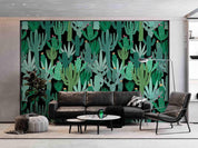 3D Green Plant Cactus Pattern Wall Mural Wallpaper GD 3142- Jess Art Decoration