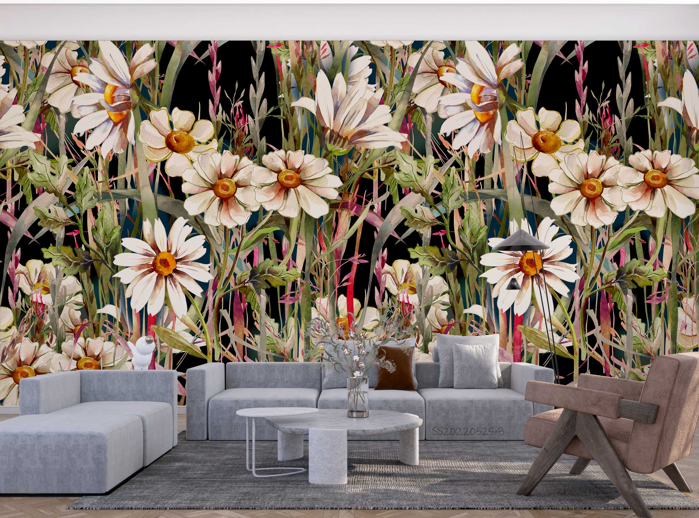 3D Watercolor Plants Floral Leaves Wall Mural Wallpaper GD 317- Jess Art Decoration