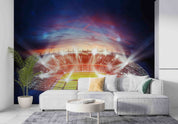 3D Soccer Stadium Night Lights View Wall Mural Wallpaper GD 2497- Jess Art Decoration