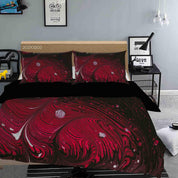 3D Abstract Red Marble Texture Quilt Cover Set Bedding Set Duvet Cover Pillowcases 59- Jess Art Decoration