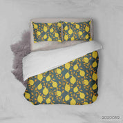 3D Vintage Lemon Pattern Quilt Cover Set Bedding Set Duvet Cover Pillowcases LXL- Jess Art Decoration