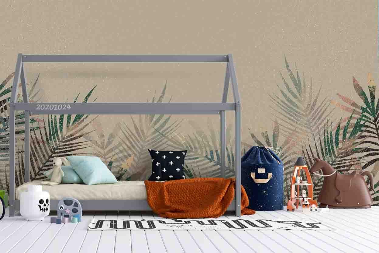 3D Tropical Leaves Plant Nature Wall Mural Wallpaper WJ 6840- Jess Art Decoration
