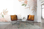 3D Hand-painted Floral Pink  Wall Mural Wallpaper SWW1097- Jess Art Decoration