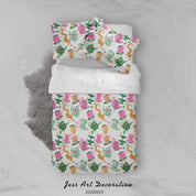 3D Abstract Hand Draw Cartoon Teapot Teacup Pattern Quilt Cover Set Bedding Set Duvet Cover Pillowcases WJ 3559- Jess Art Decoration