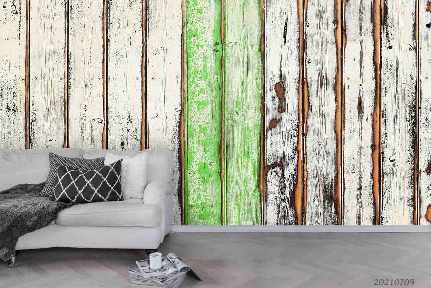 3D Wooden Texture White Background Wall MuralWallpaper SWW3881- Jess Art Decoration