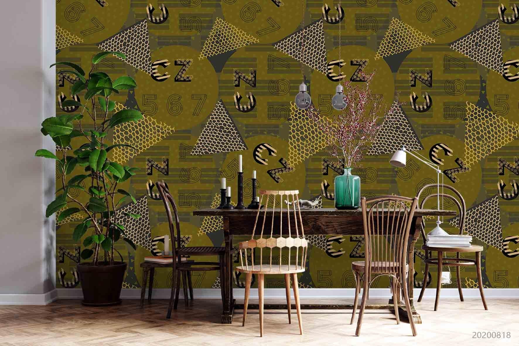 3D Vintage Geometric Pattern Wall Mural Wallpaper LXL 1146- Jess Art Decoration