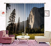 3D Landscape Mountain Cliff Forest Green Meadow Curtains and Drapes GD 4320- Jess Art Decoration