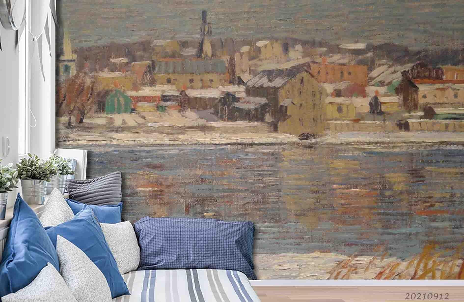 3D Landscape Oil Painting Wall Mural Wallpaper LQH 387- Jess Art Decoration