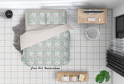 3D Hand Drawn Green Floral Quilt Cover Set Bedding Set Duvet Cover Pillowcases 184- Jess Art Decoration