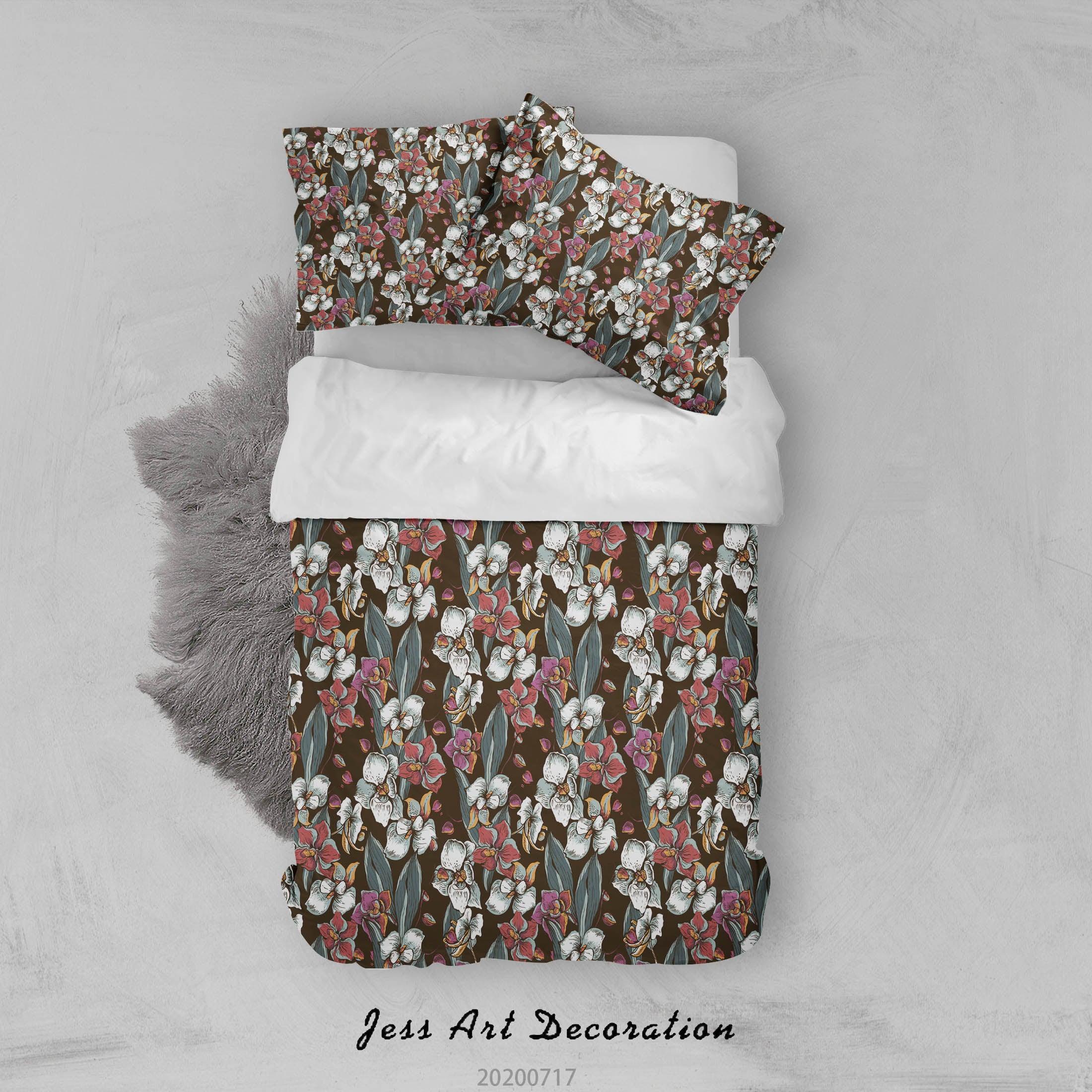 3D Leaves Flowers Pattern Quilt Cover Set Bedding Set Duvet Cover Pillowcases WJ 1595- Jess Art Decoration