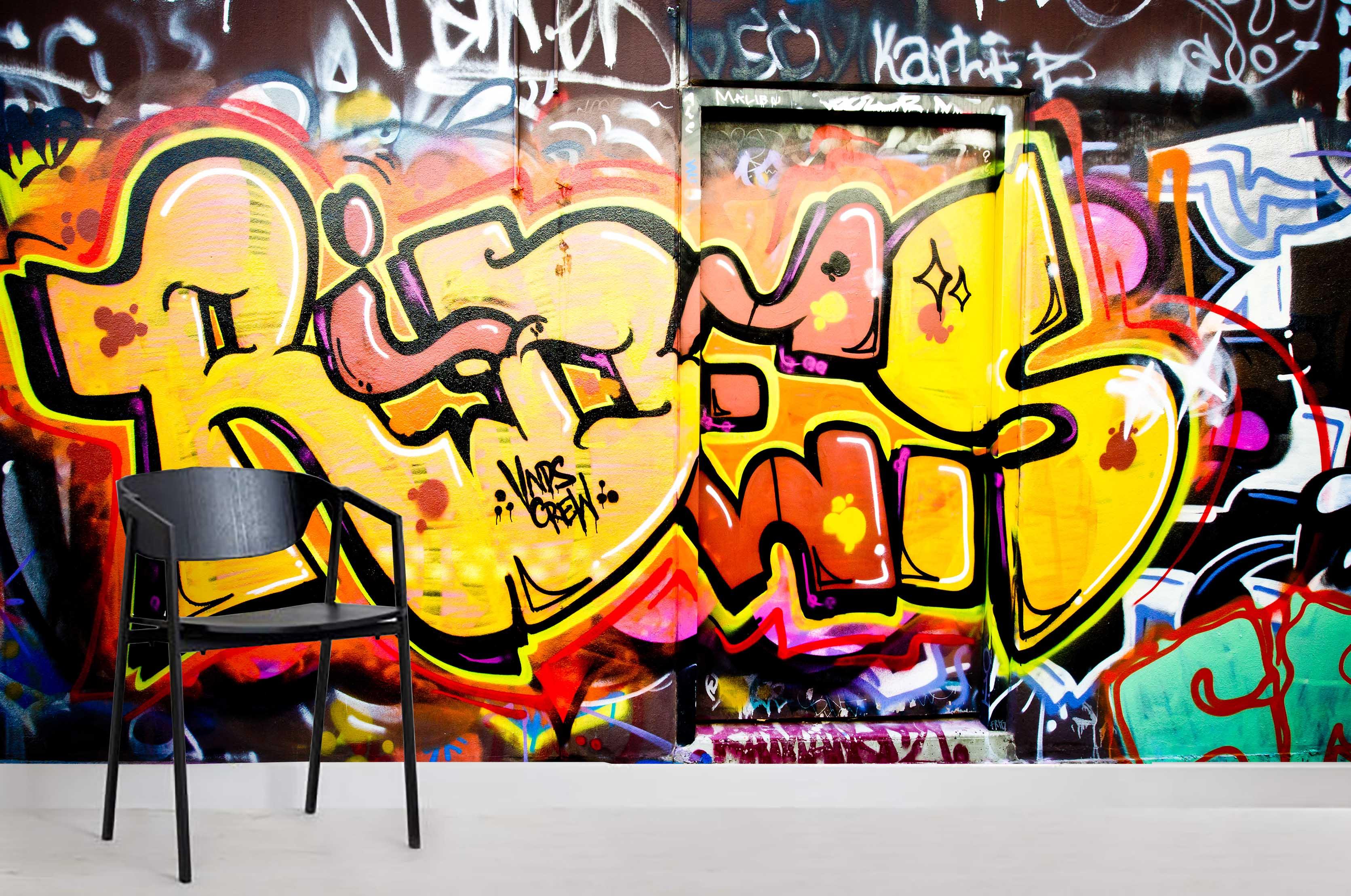 3D Modern Colorful Graffiti Wall Mural Wallpaper 09- Jess Art Decoration