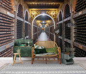 3D European Wine Cellar Wine Rack Wall Mural Wallpaper GD 3707- Jess Art Decoration