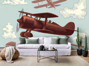 3D Cartoon Aircraft  Wall Mural Wallpaper 63- Jess Art Decoration