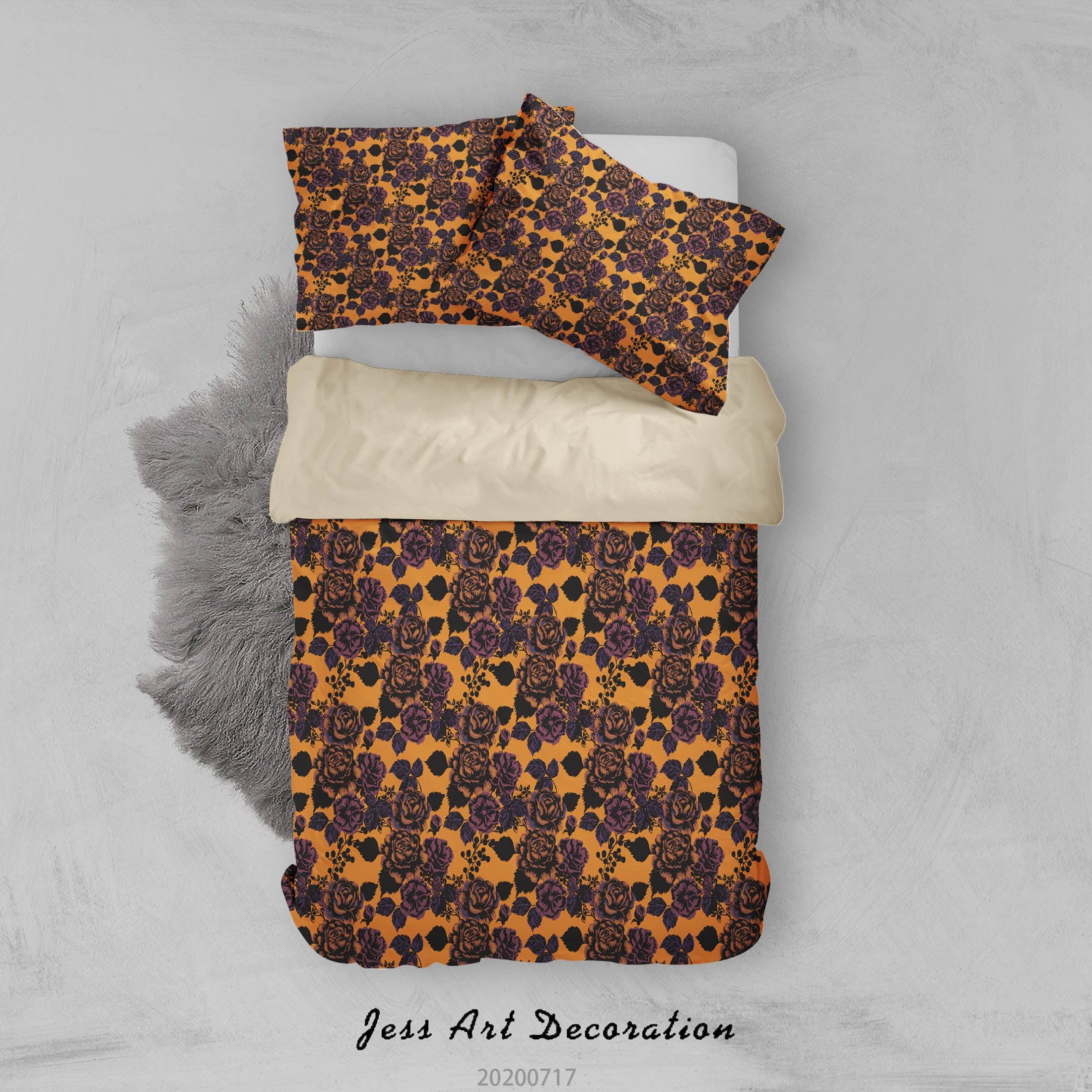 3D Vintage Floral Quilt Cover Set Bedding Set Duvet Cover Pillowcases WJ 1577- Jess Art Decoration