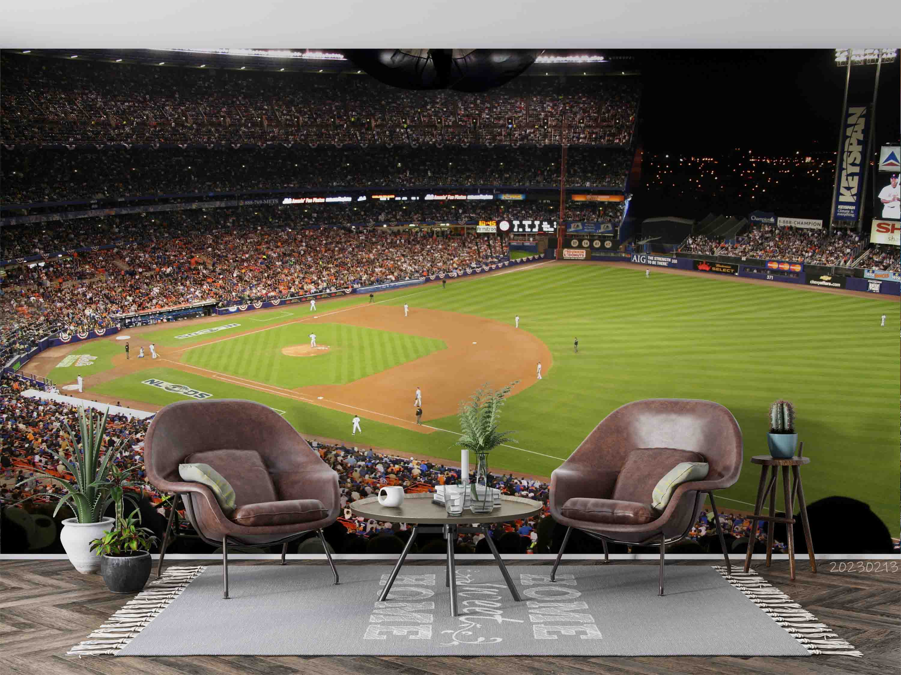 Ballpark Game Mets Dodgers Racing Wallpaper racing & cars wall mural for garage, game room or entertainment space