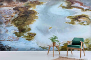 3D Satellite Map Oceans Land Wall Mural Wallpaper SWW3987- Jess Art Decoration