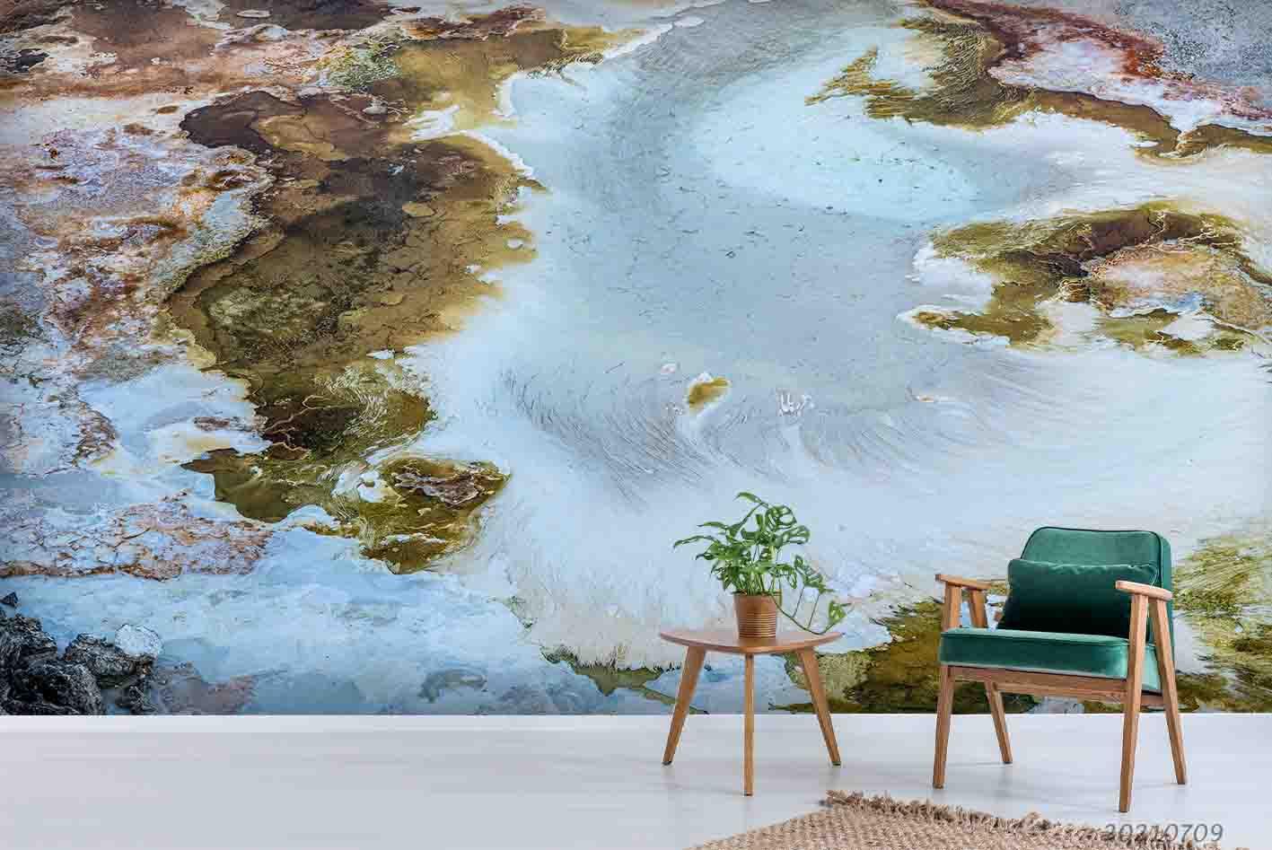 3D Satellite Map Oceans Land Wall Mural Wallpaper SWW3987- Jess Art Decoration