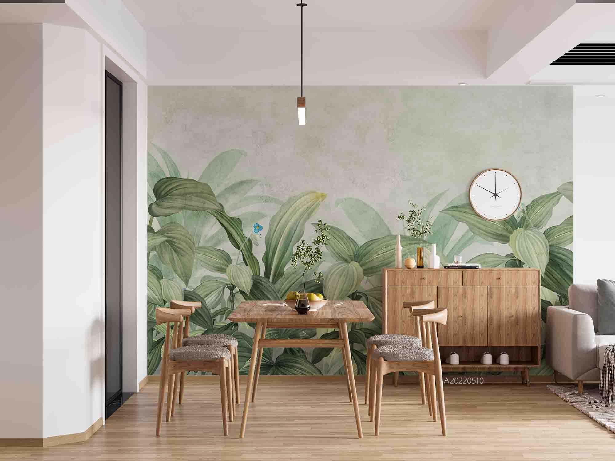3D Fresh Tropic Plant Wall Mural Wallpaper SWW 39- Jess Art Decoration