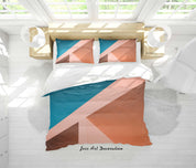 3D Abstract Geometric Pattern Quilt Cover Set Bedding Set Duvet Cover Pillowcases 2- Jess Art Decoration