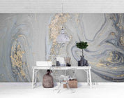 3D Abstract Gloden Gray Wall Mural Wallpaper WJ 2022- Jess Art Decoration
