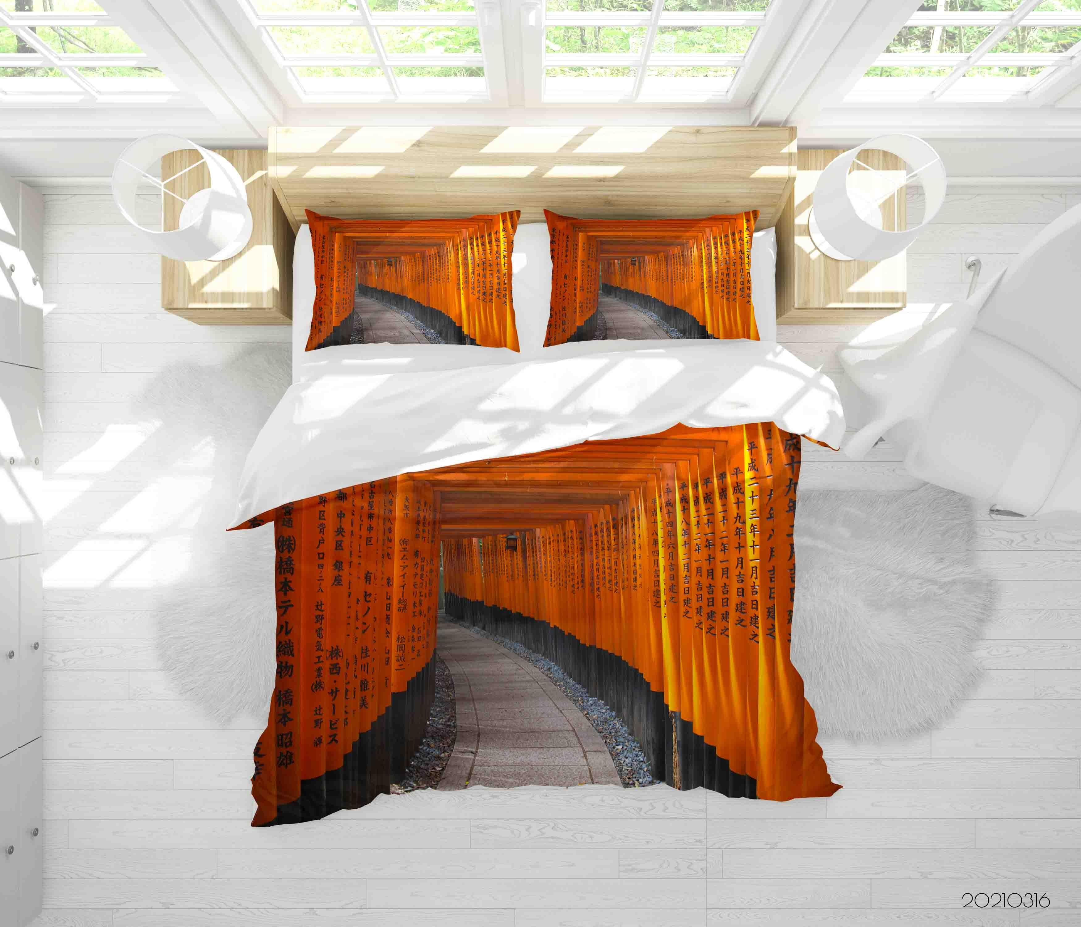3D Corridor Architecture Quilt Cover Set Bedding Set Duvet Cover Pillowcases 162- Jess Art Decoration