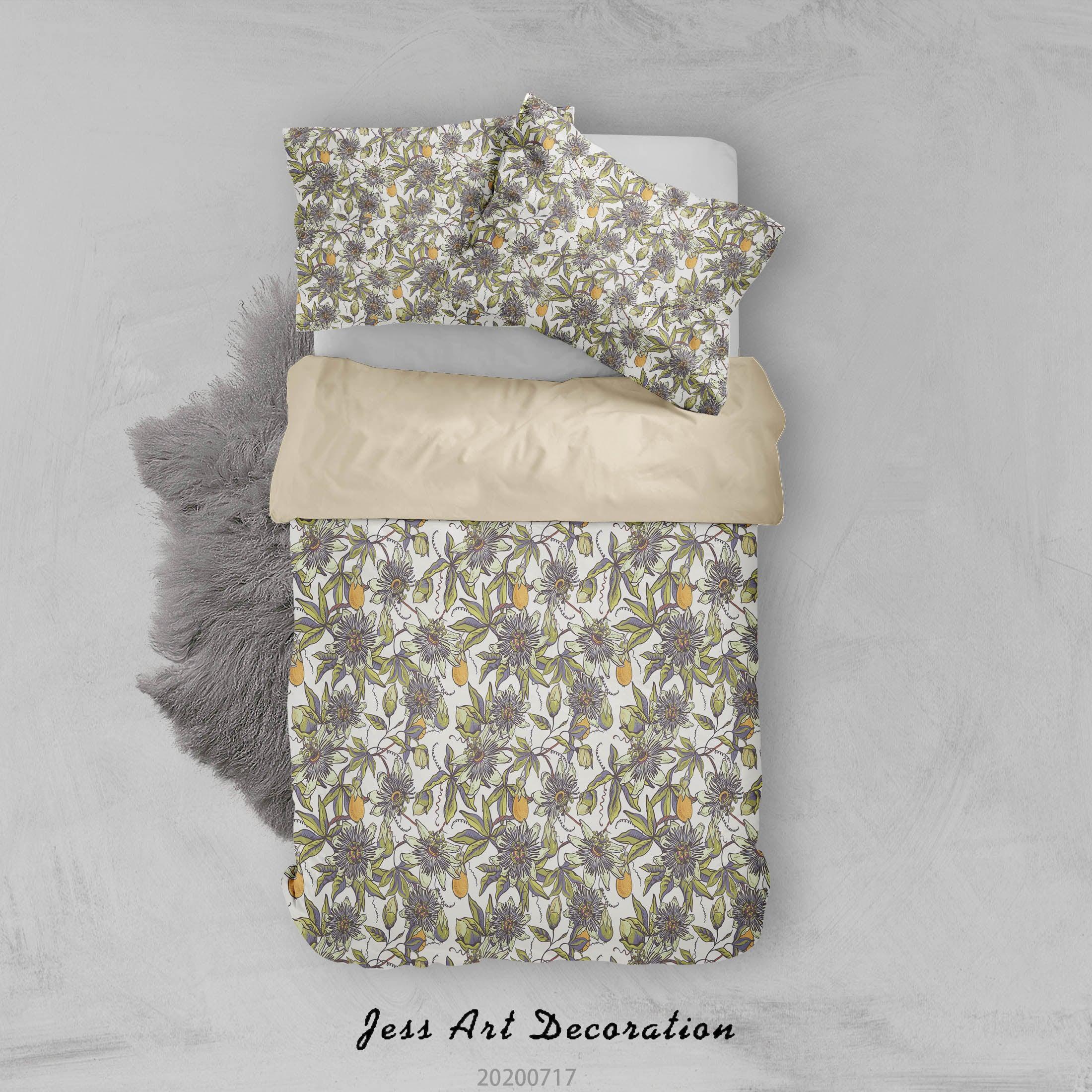 3D Vintage Floral Quilt Cover Set Bedding Set Duvet Cover Pillowcases WJ 1614- Jess Art Decoration