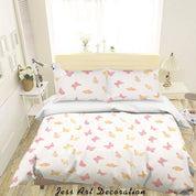 3D Cartoon Animal Butterfly Pattern Quilt Cover Set Bedding Set Duvet Cover Pillowcases WJ 6514- Jess Art Decoration