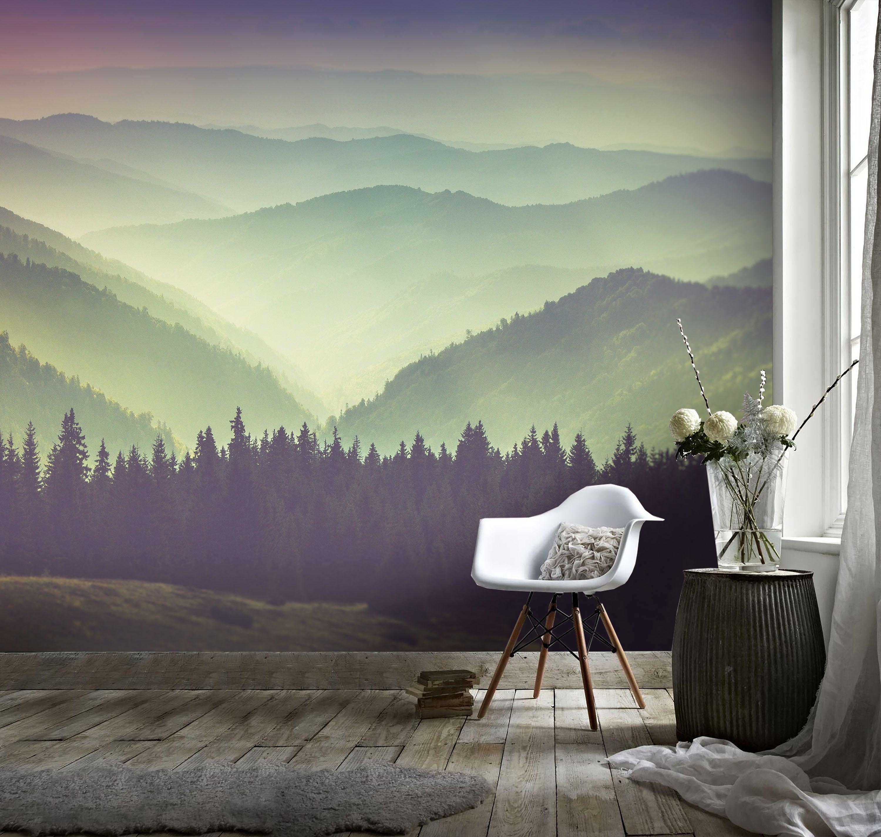 3D Mountain Forest Wall Mural Wallpaper 87- Jess Art Decoration