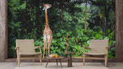 3D  Forest Giraffe Wall Mural Wallpaper SWW1696- Jess Art Decoration