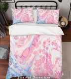 3D Abstract Pink Illusion Quilt Cover Set Bedding Set Duvet Cover Pillowcases LXL 268- Jess Art Decoration
