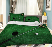 3D Golf Course Quilt Cover Set Bedding Set Duvet Cover Pillowcases LXL 304- Jess Art Decoration